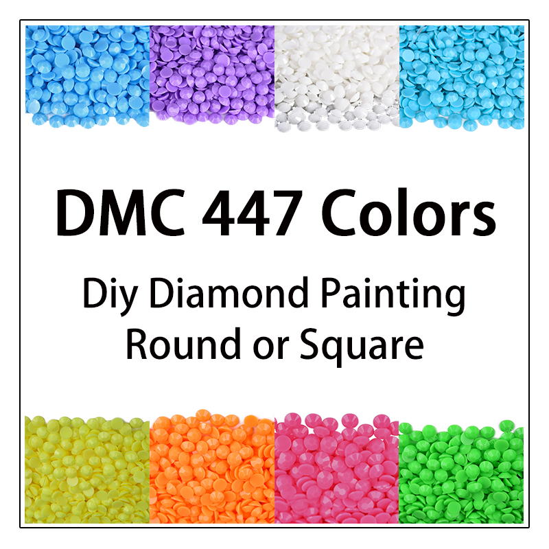 Photo Mosaic Print - DMC 447 ألوان 5D لتقوم بها