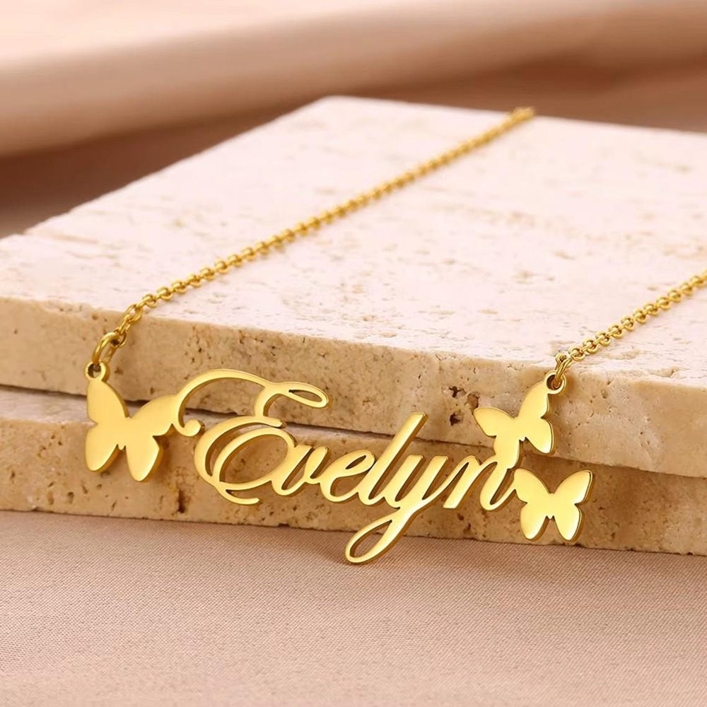 Birth Flower Necklace - قلادة مخصصة بالاسم، مجوهرات شخصية من