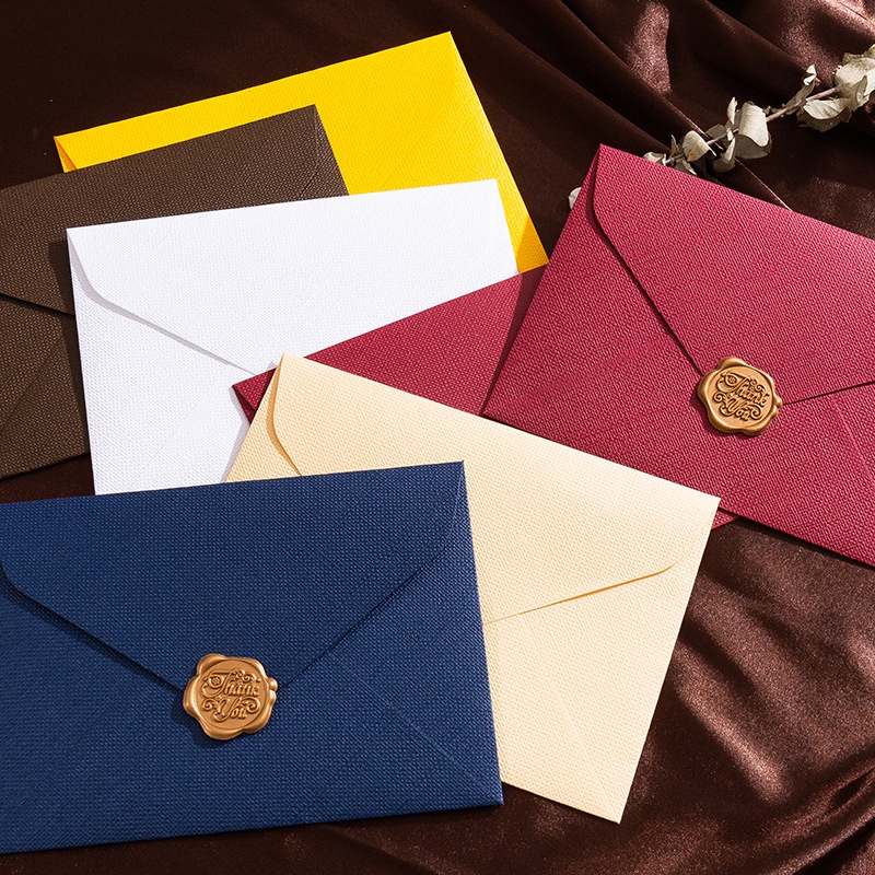 Wax Seal Letter Kit - مغلف بنمط الكتان العتيق ، خطاب