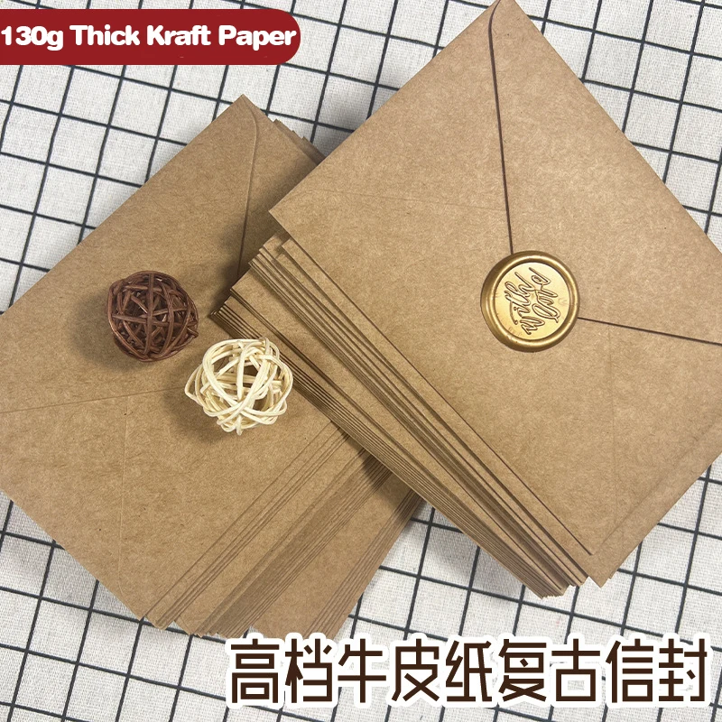 Wax Seal Letter Kit - 50 قطعة من مغلفات الورق البني