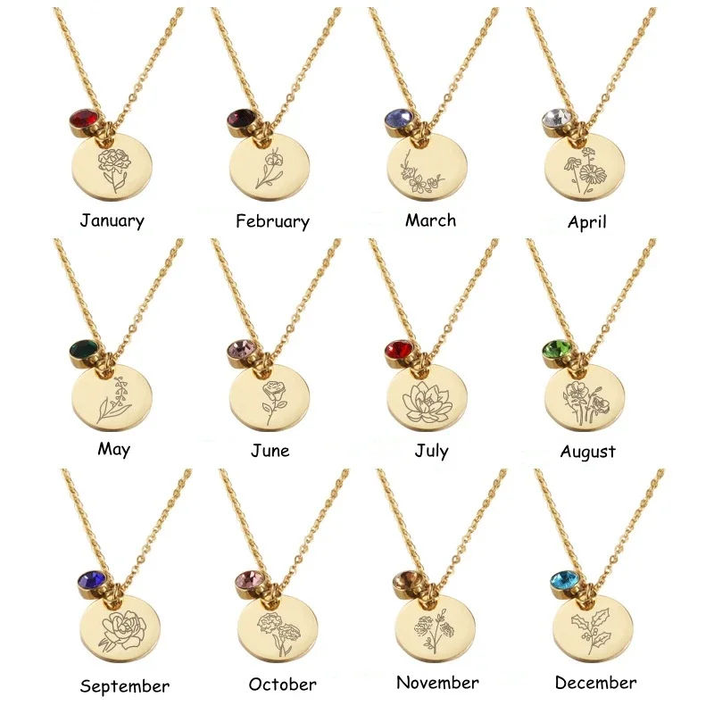 شهر الميلاد الزهور Clipart أقر - مراجعة Birth Flower Necklace وسعره