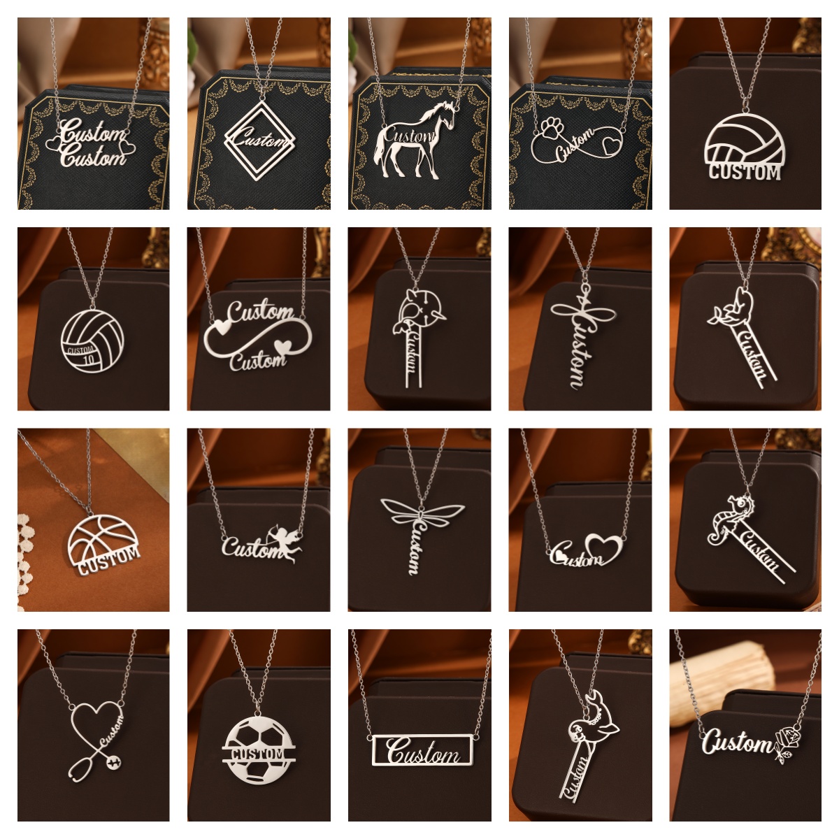 1 قطعة الفولاذ المقاوم للصدأ م - مراجعة Name Necklace Custom وسعره
