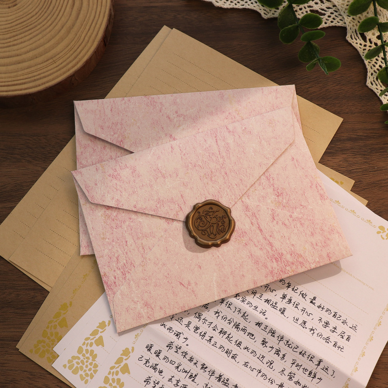 5 قطعة مغلف الظل المذهبي قناة  - مراجعة Wax Seal Letter Kit وسعره