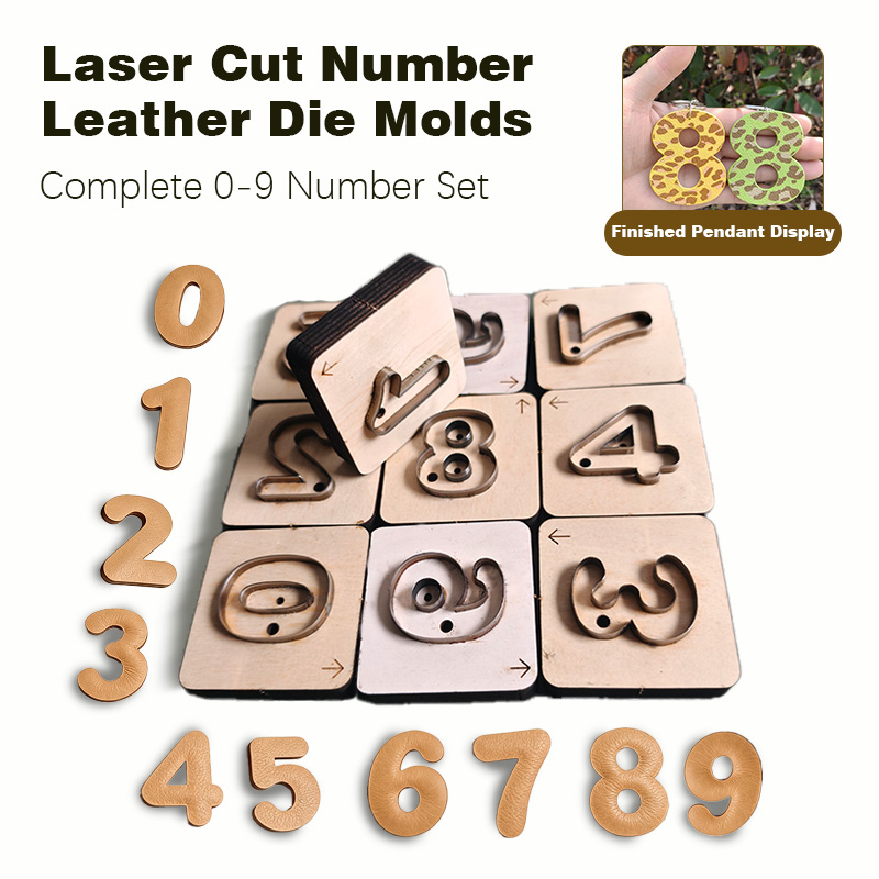 قالب قطع جلدي للأرقام من 0-9،  - مراجعة Monogram Keychain Leather وسعره