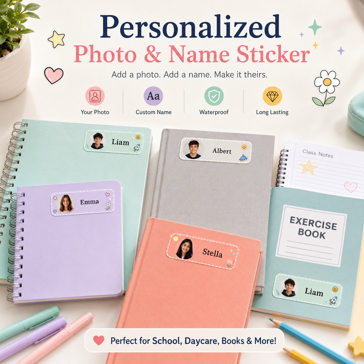 ملصقات مخصصة بالصور والأسماء ل - مراجعة Custom Photo Book وسعره